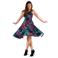 Hawaii Tropical Pattern Midi Dress - Polynesian Pride