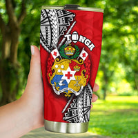 (Custom Personalised) Tonga Rugby Tumbler Polynesian Style Pinwheel - Custom Text and Number - Polynesian Pride