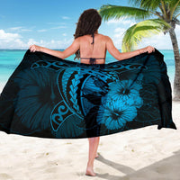 Hawaii Hibiscus Sarong - Harold Turtle - Traffic Blue - Polynesian Pride