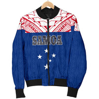 Samoa Women's Bomber Jacket - Polynesian Design - Polynesian Pride