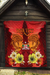 Fiji Custom Personalised Premium Quilt - Tribal Tuna Fish - Polynesian Pride