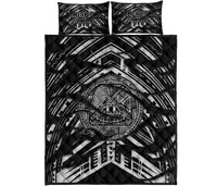 American Samoa Quilt Bed Set - American Samoa Seal Polynesian Tattoo Forward Wind - Polynesian Pride