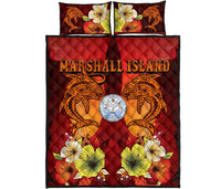 Marshall Islands Quilt Bed Sets - Tribal Tuna Fish - Polynesian Pride
