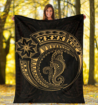 Seahorse Polynesian Blanket - Polynesian Tattoo Gold - Polynesian Pride