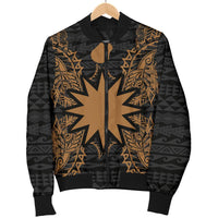 Nauru Polynesian Men's Bomber Jacket Map Gold - Polynesian Pride
