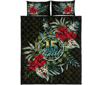 Cook Islands Quilt Bed Set - Special Hibiscus - Polynesian Pride