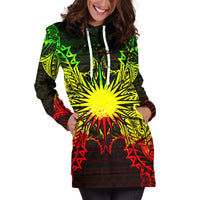 Marshall Islands Polynesian Hoodie Dress Map Reggae - Polynesian Pride
