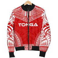 Tonga Flag Polynesian Chief Women'S Bomber Jacket - Polynesian Pride