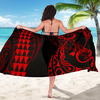 Hawaii Kakau Red Polynesian Sarong - Polynesian Pride