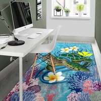Hawaii Turtle Sea Cotral Polynesian Rug - Polynesian Pride
