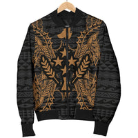 Kosrae Polynesian Men's Bomber Jacket Map Gold - Polynesian Pride