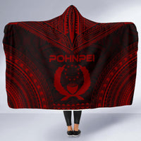Pohnpei Polynesian Chief Hooded Blanket - Red Version - Polynesian Pride