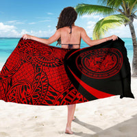 Hawaii Coat Of Arm Sarong Red - Circle Style - Polynesian Pride
