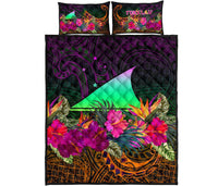 Tokelau Quilt Bed Set - Summer Hibiscus - Polynesian Pride