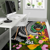 Pohnpei State Area Rug - Custom Personalised Seal Spiral Polynesian Patterns - Polynesian Pride