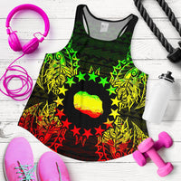 Cook Islands Polynesian Women Tank Top Map Reggae - Polynesian Pride