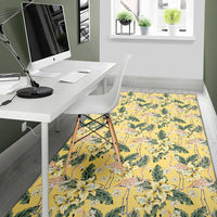 Tropical Flamingo Yellow Rug - Polynesian Pride