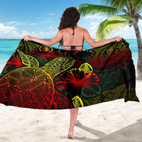Cook Islands Sarong - Turtle Hibiscus Pattern Reggae - Polynesian Pride
