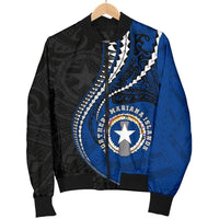 Northern Mariana Islands Women's Bomber Jacket Kanaloa Tatau Gen MP Art - Polynesian Pride