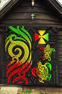 Wallis and Futuna Premium Quilt - Reggae Tentacle Turtle - Polynesian Pride