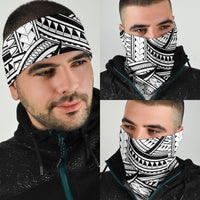 Polynesian Lines Tatau White Unisex Bandana - Polynesian Pride
