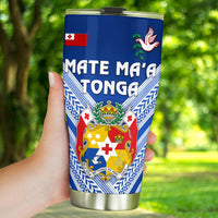 Mate Ma'a Tonga Rugby Tumbler Polynesian Creative Style - Blue - Polynesian Pride