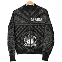 Samoa Men's Bomber Jacket - Samoa Seal In Polynesian Tattoo Style - Polynesian Pride