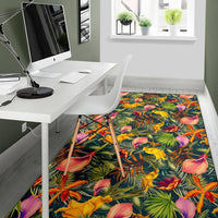 Seamless Tropical Flower Plant And Leaf Pattern Rug - Polynesian Pride