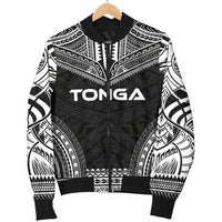 Tonga Polynesian Chief Women'S Bomber Jacket - Black Version - Polynesian Pride