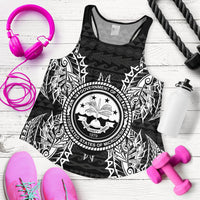 Federated States Of Micronesian Women Tank Top Map Black - Polynesian Pride