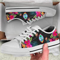 Guam Low Top Shoe - Hibiscus Polynesian Pattern - Polynesian Pride