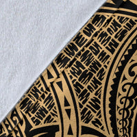 Marshall Islands Coconut Tree Premium Blanket Gold - Polynesian Pride