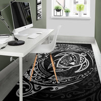Hawaiian Map Turtle Polynesian Circle Rug AH - Polynesian Pride