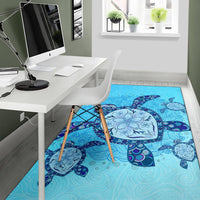 Big Blue Turtle Area Rug - Polynesian Pride