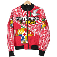 Mate Ma'a Tonga Men Bomber Jacket Coat Of Arms - Polynesian Pride