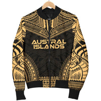 Austral Islands Polynesian Chief Men's Bomber Jacket - Gold Version - Polynesian Pride
