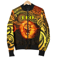 Sun In Leo Zodiac Men Bomber Jacket Polynesian Tattoo Unique Vibes - Polynesian Pride