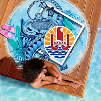 Tahiti Beach Blanket - Custom Personalised Turtle Under The Sea Style - Polynesian Pride