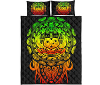 Samoa Polynesian Quilt Bed Set - Tattoo Pattern With Seal - Polynesian Pride