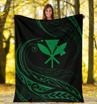 Kanaka Premium Blanket - Green - Frida Style - Polynesian Pride