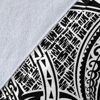 Marshall Islands Coconut Tree Premium Blanket Black White - Polynesian Pride