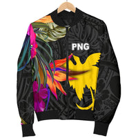 Papua New Guinea Men's Bomber Jacket - Hibiscus Polynesian Pattern - Polynesian Pride