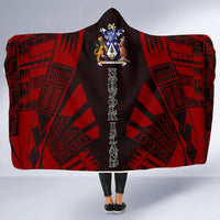 Norfolk Island Hooded Blanket - Polynesian Tattoo Red - Polynesian Pride