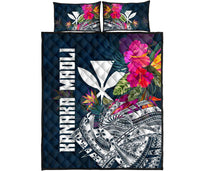 Hawaii Quilt Bed Set - Polynesian Hibiscus with Summer Vibes - Polynesian Pride