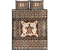 Hawaii Pattern Simple Turtle Quilt Bed Set Yellow - Polynesian Pride