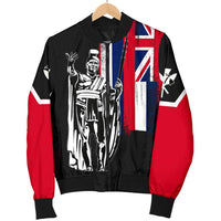 Hawaii King Flag Women's Bomber Jacket - Polynesian Pride