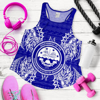 Federated States Of Micronesian Polynesian Women Tank Top Map Blue - Polynesian Pride