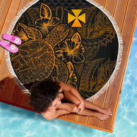 Wallis And Futuna Polynesia Beach Blanket Turtle Hibiscus Gold - Polynesian Pride