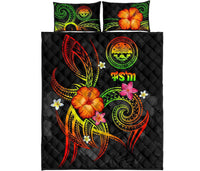 Federated States of Micronesia Polynesian Quilt Bed Set - Legend of FSM (Reggae) - Polynesian Pride