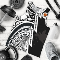 Polynesian Guinea Men's Tank Top - Moana Maui Tattoo With Coat Of Arm Guinea White White - Polynesian Pride